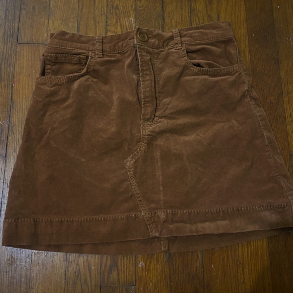 Brown Corduroy Mini Skirt🍂